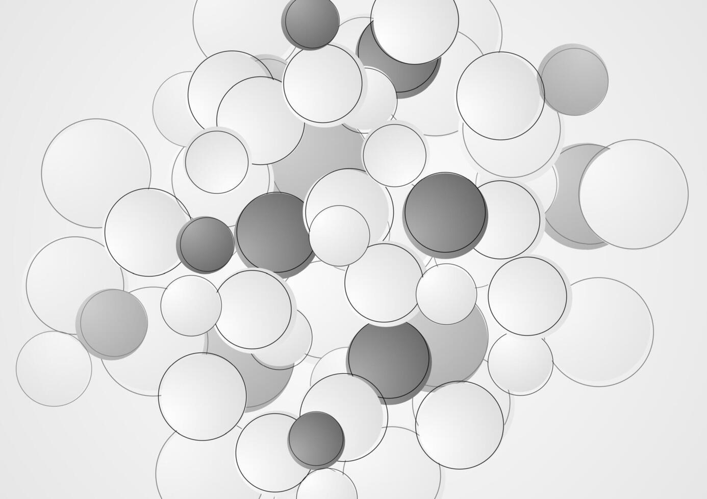 Abstract grey circles retro background vector