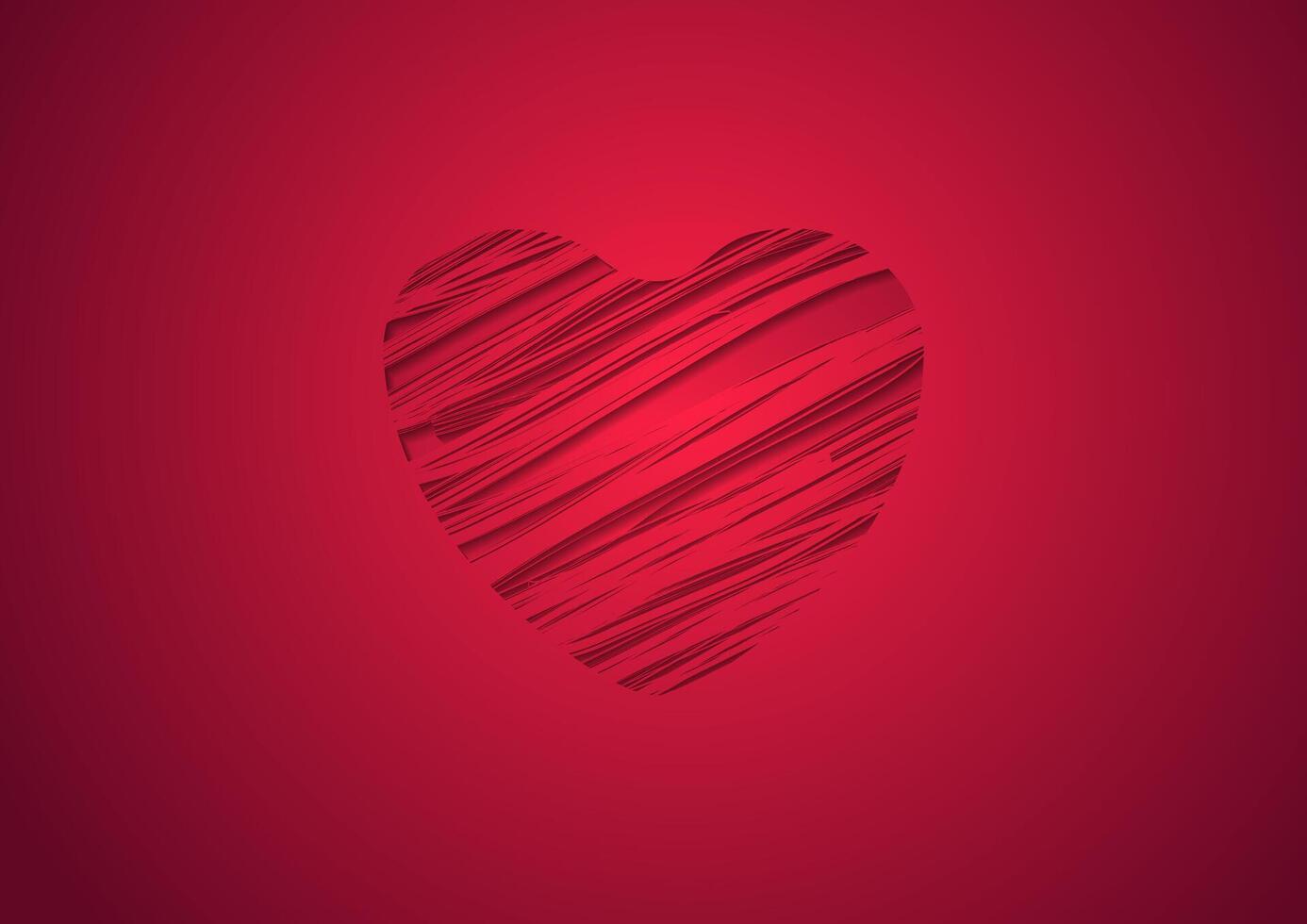 Abstract red heart background vector