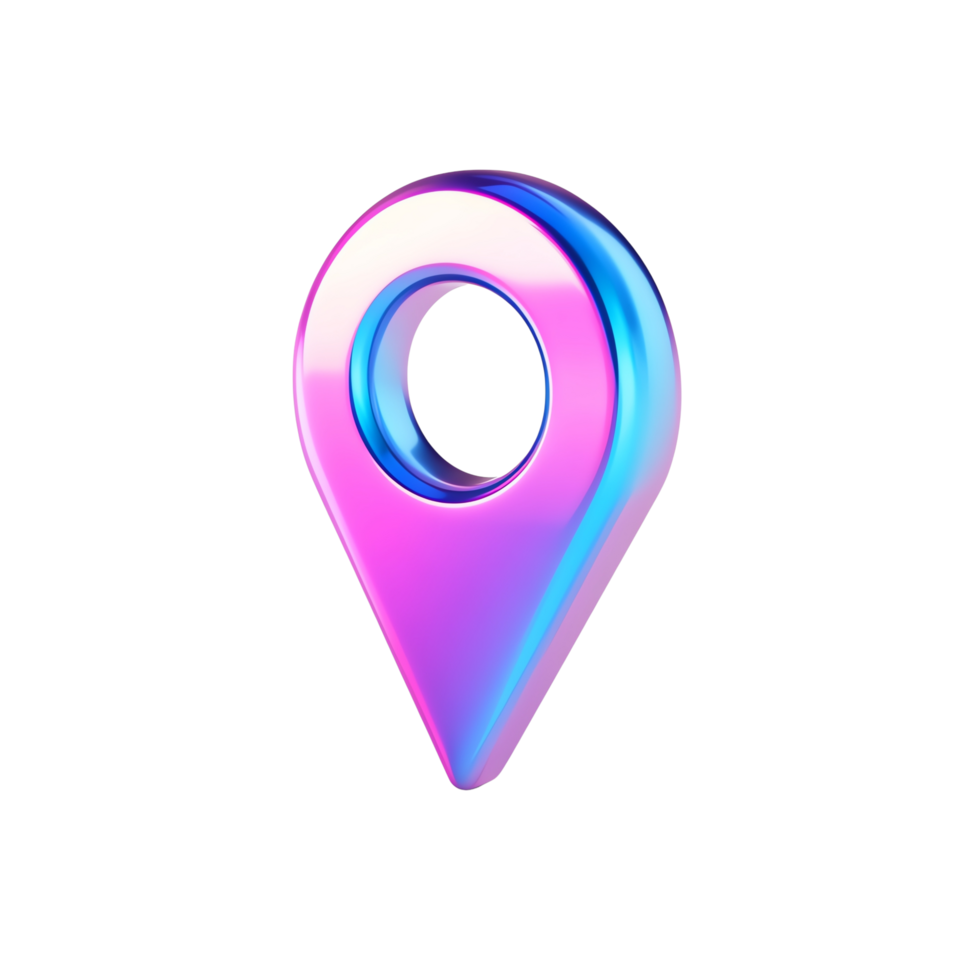 Colorful map pin icon png