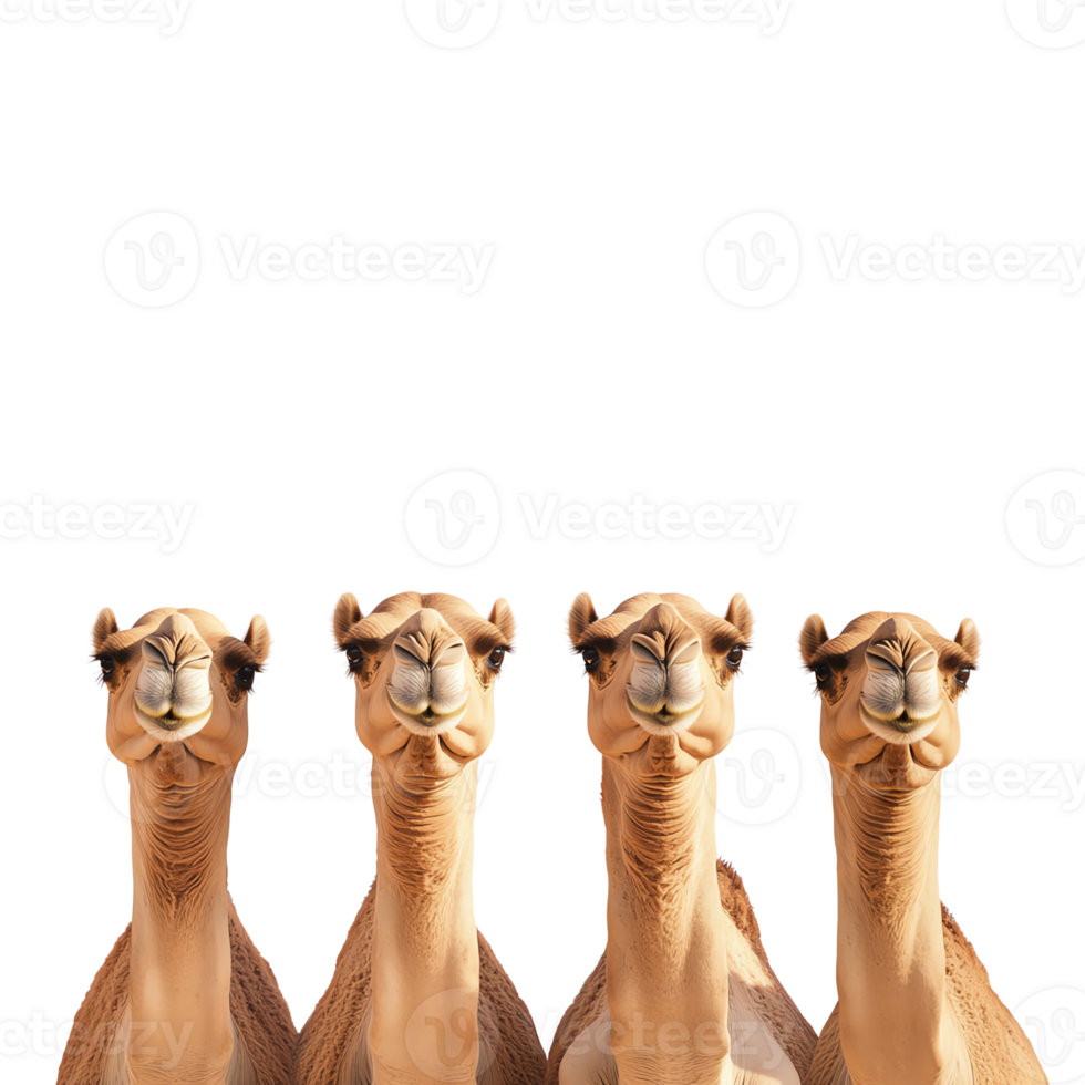 A group of camels are standing in a row png