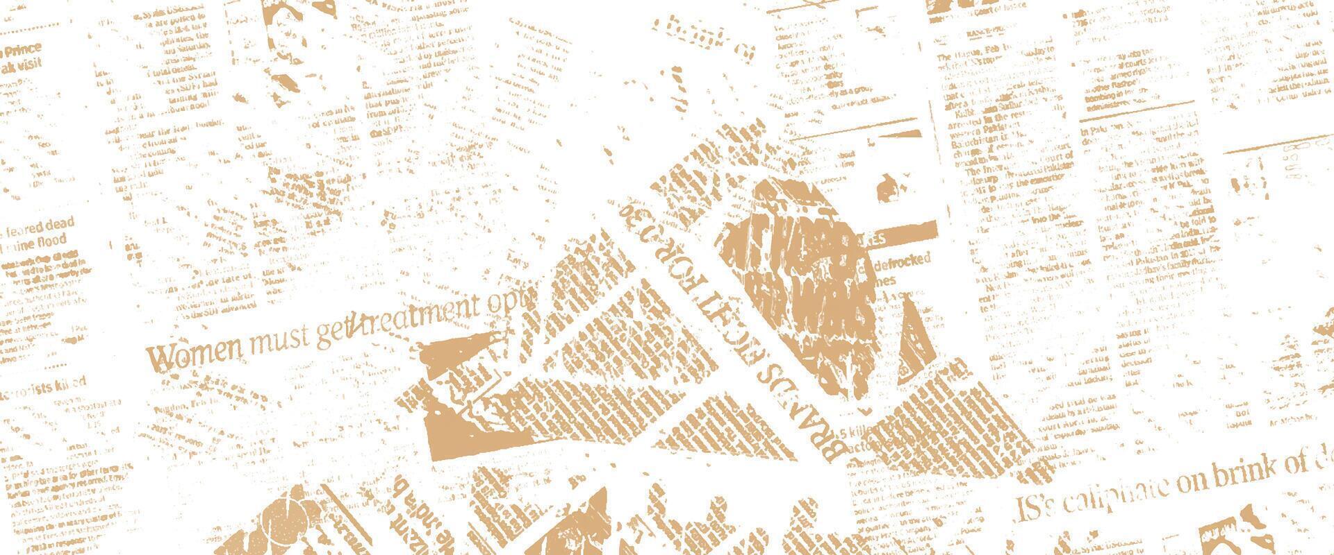 Old grunge newspaper collage paper texture horizontal background vector