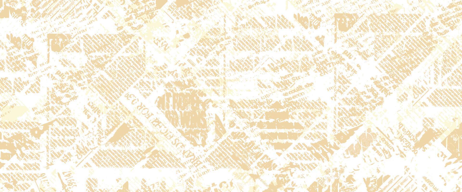 Old grunge newspaper collage paper texture horizontal background vector