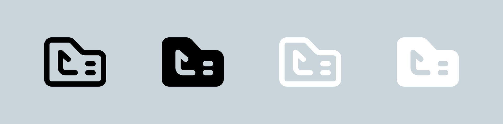 Upload icon set in black and white. Arrow signs illustration. vector