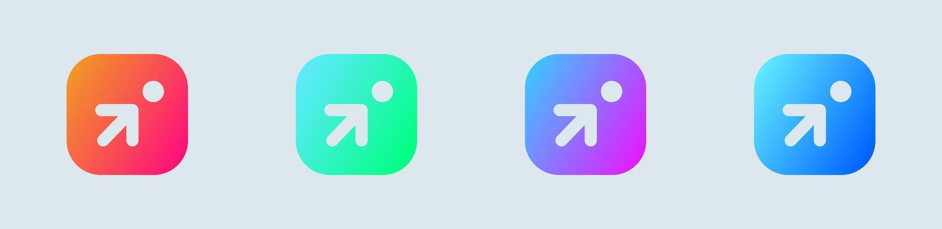 Target solid icon in gradient colors. Goal signs illustration. vector
