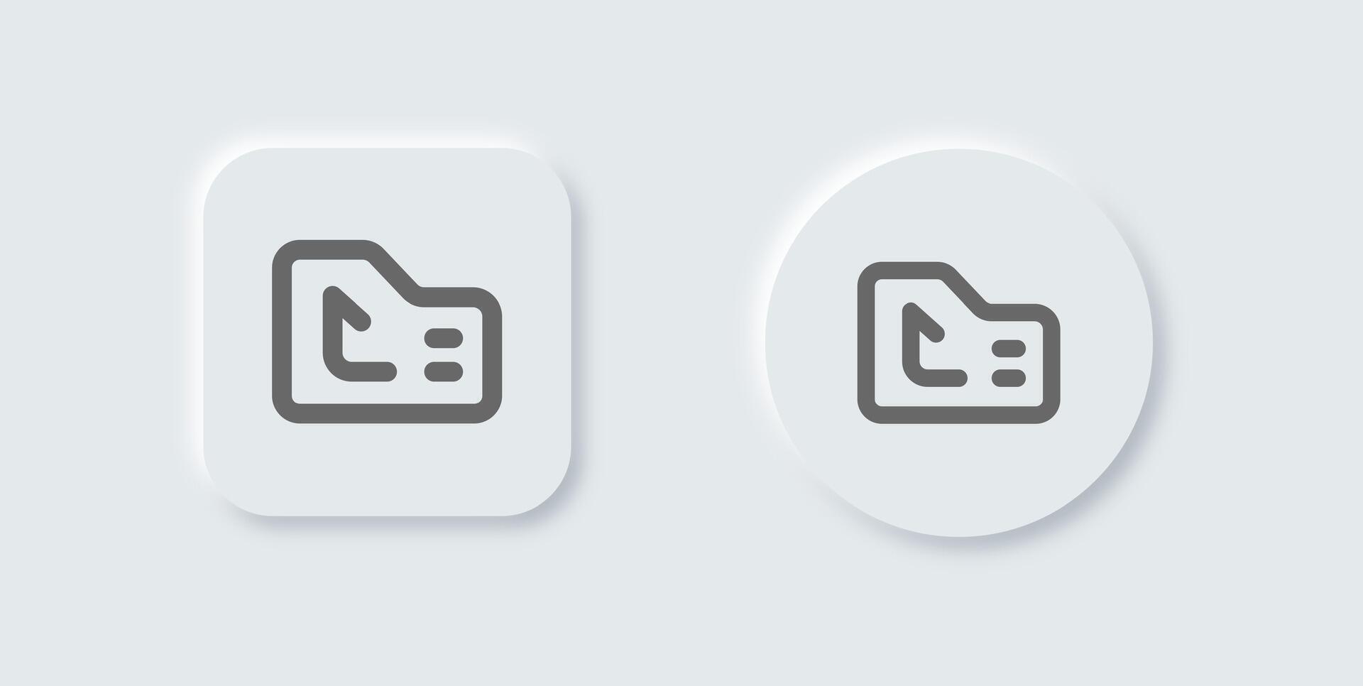 Upload line icon in neomorphic design style. Arrow signs illustration. vector
