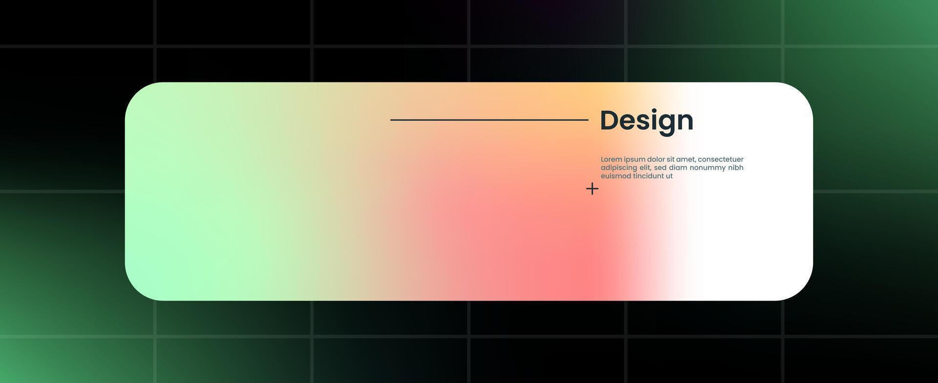 Modern design element in gradient color. Futuristic pop up interface. vector