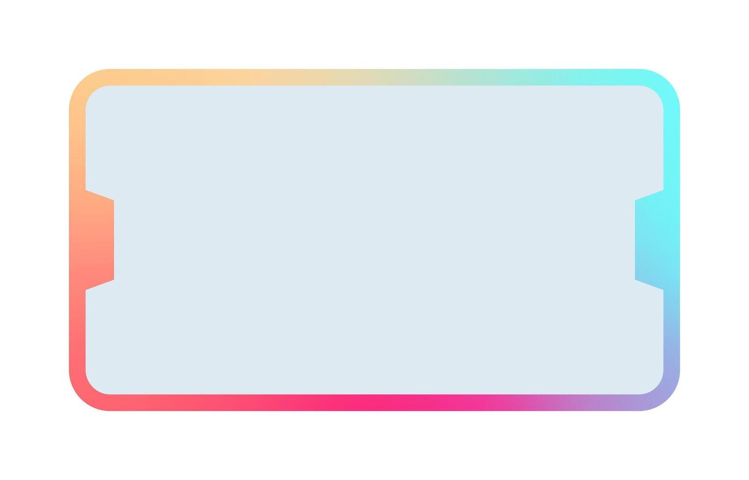 Futuristic element illustration. Colorful lower third overlay. vector
