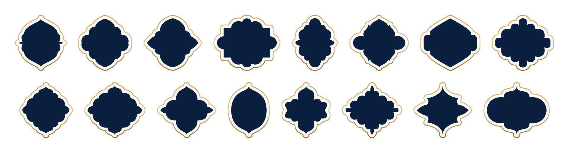 Islamic door, arch, window shape Arabic, Turkish, Moroccan Ramadan Kareem element for pattern, background for social media, label sale promotion discount price template design isolated on transparent vector