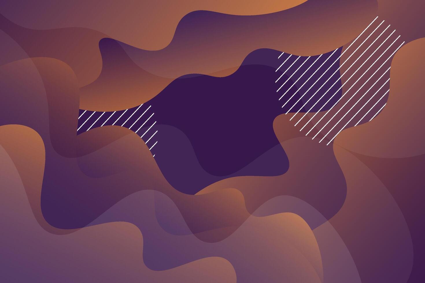 Simple orange geometric business banner design on dark purple background. Creative banner design with wave shape and shadow as template. Simple horizontal banner. eps 10 vector