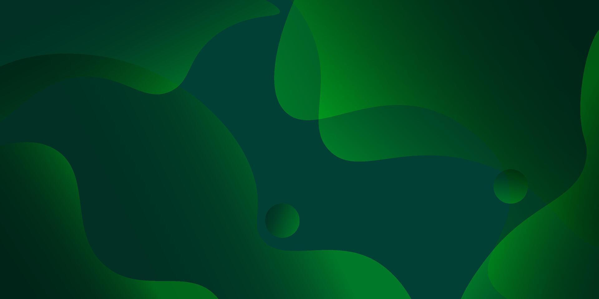 Abstract 3d background with green liquid wave pattern. Bright gradient color design. Simple background with abstract geometric pattern. Eps10 vector