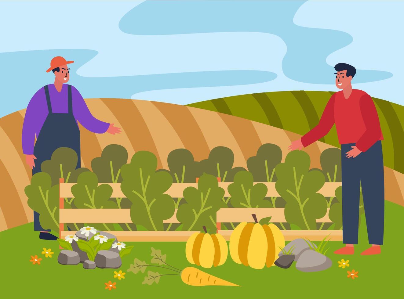 Fruit harvest composition in flat design vector