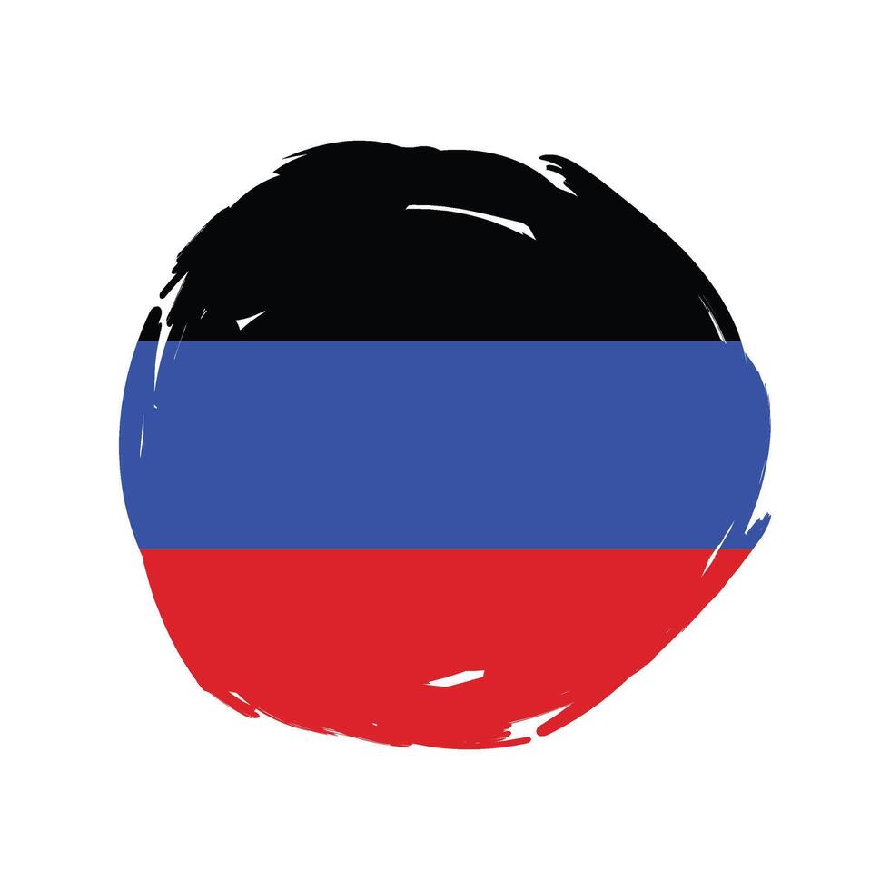 Donetsk People's Republic flag design with grunge brush stroke. illustration vector
