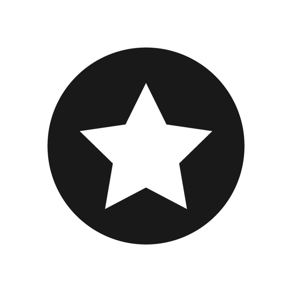 Star black element design isolated on white. illustration vector