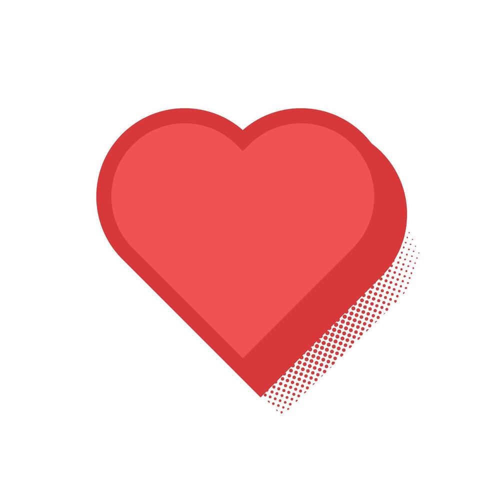 Retro halftone love icon isolated background vector