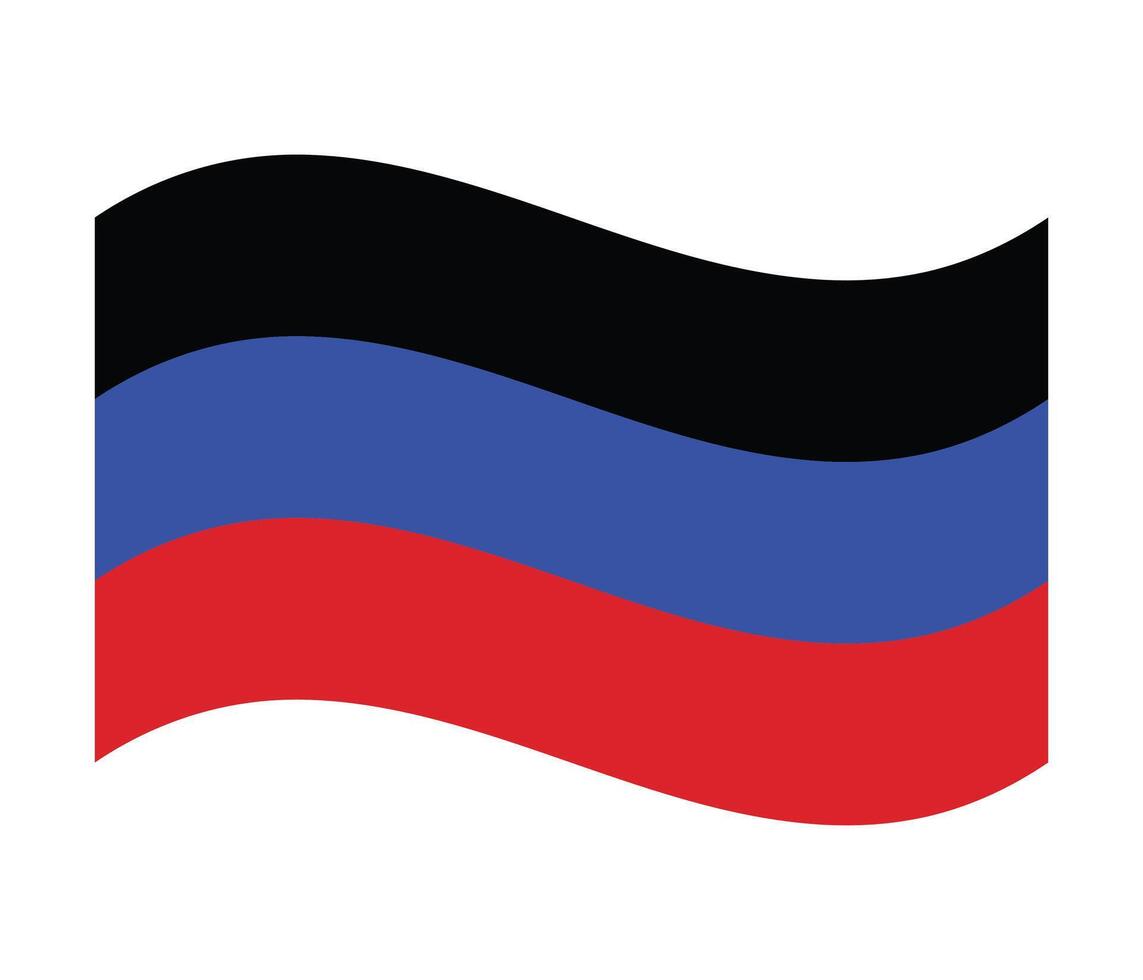 Donetsk Republic waving flag design. illustration vector