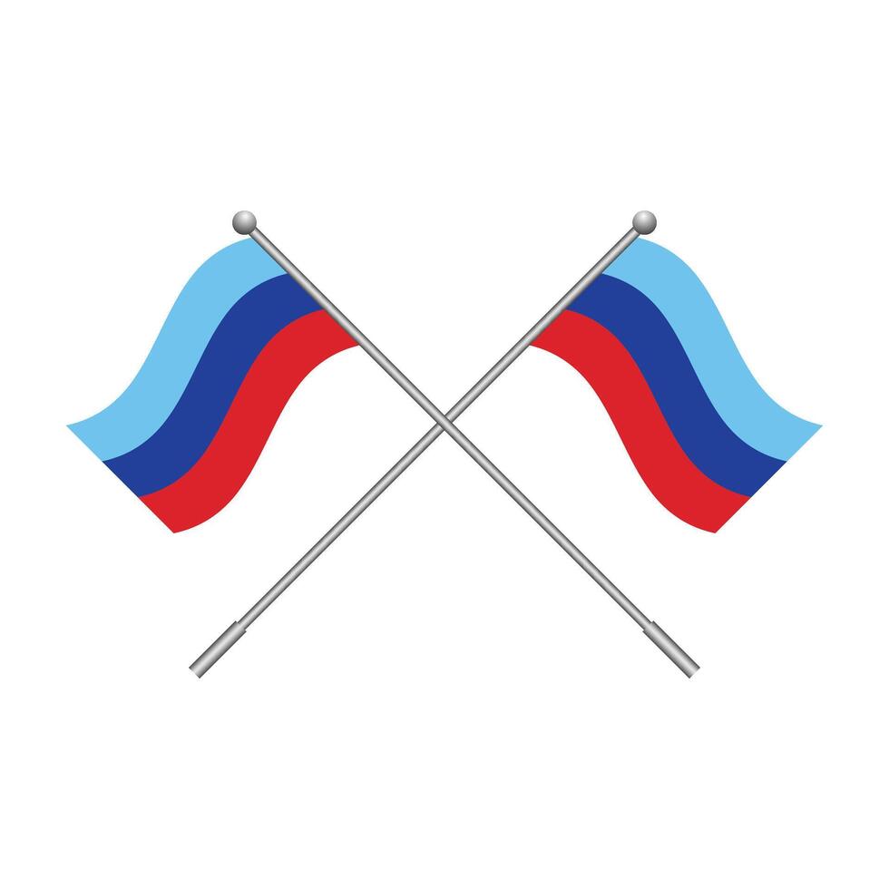 Flag of the Luhansk People's Republic. Element flag design isolated on white. vector