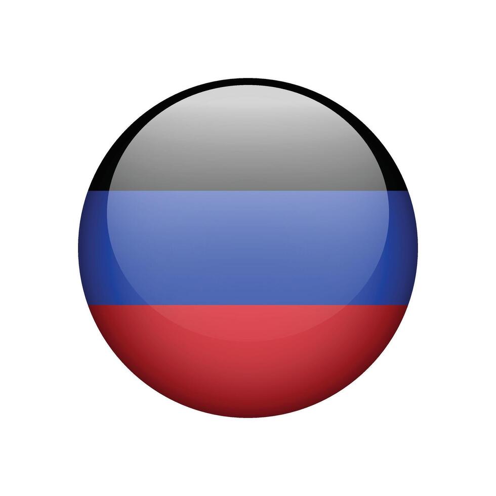 Donetsk People's Republic flag circle icon design. illustration vector
