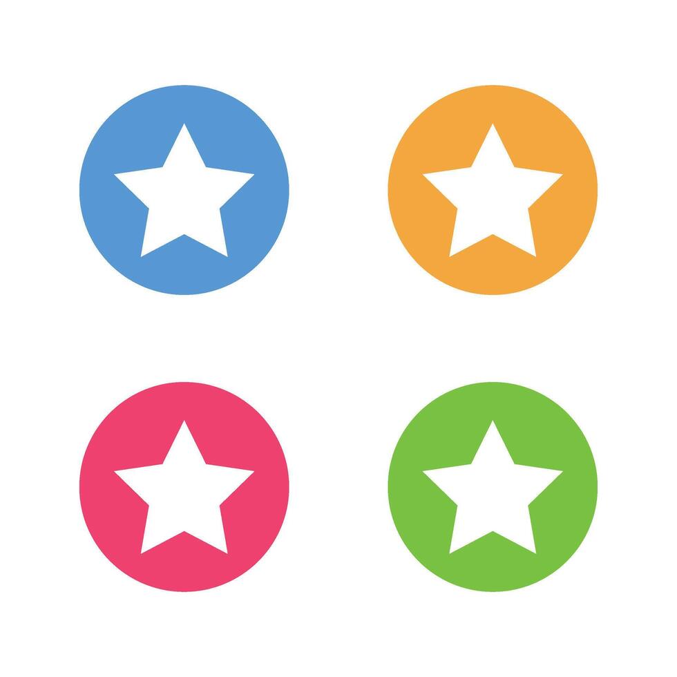 Stars set elements design isolated on white. illustration vector