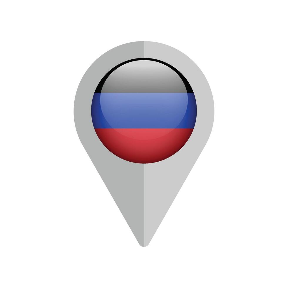 Donetsk Republic flag pin map icon element for design. illustration vector