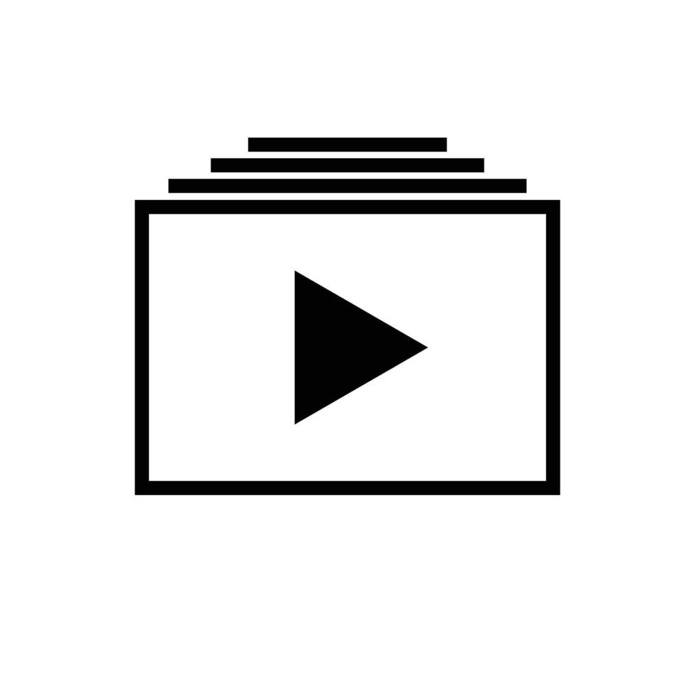 Play button icon isolated background. illustration vector