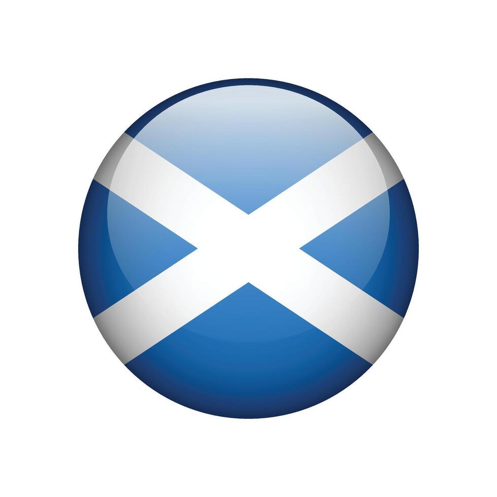 Scotland flag circle icon. Isolated on white background illustration vector
