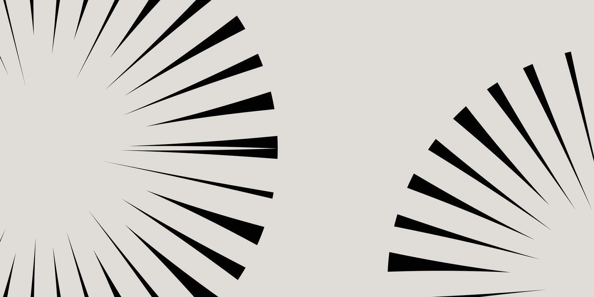 Abstract pop art radial strip lines white background. design vector