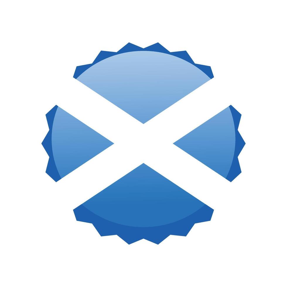 Scotland flag circle icon. Isolated on white background illustration vector