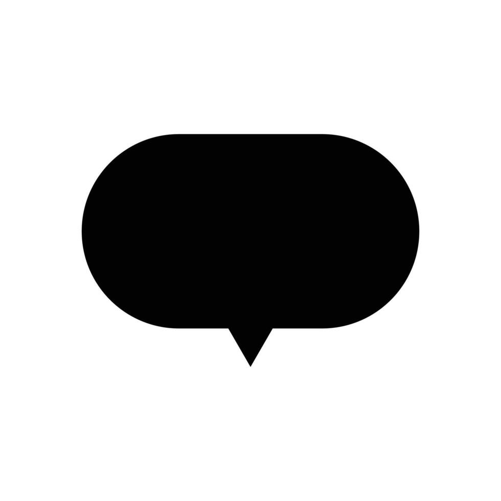 Empty comic black speech bubble template isolated on white background. design. vector