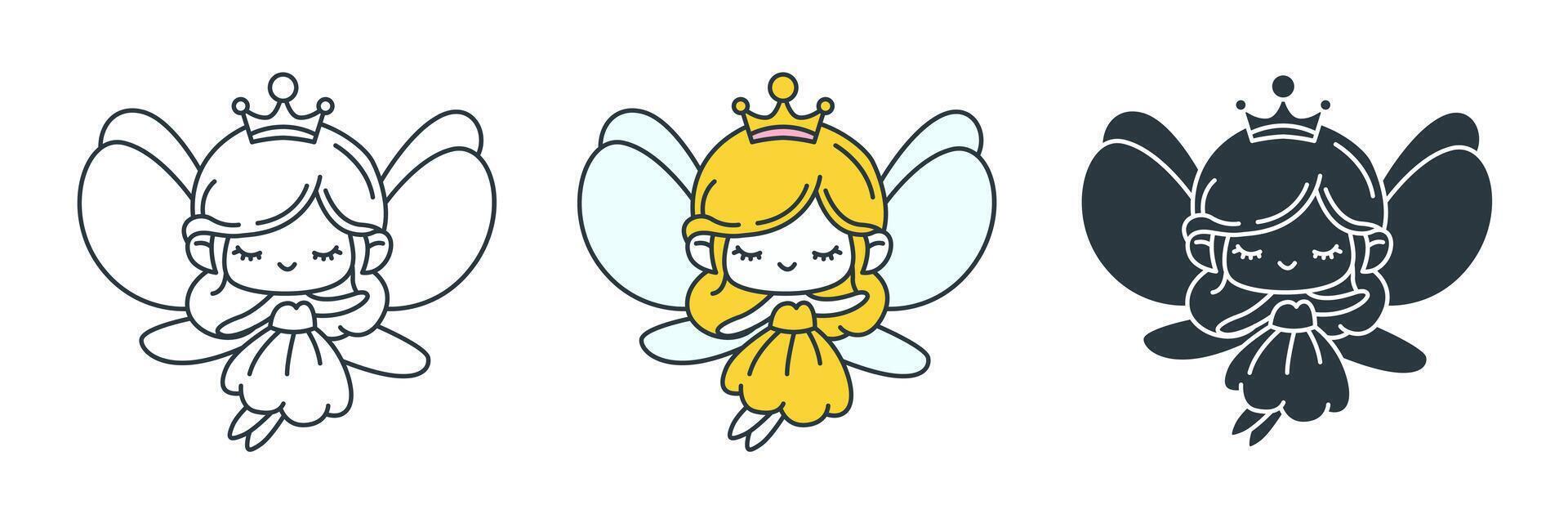 Fairy icon symbol illustration isolated on white background vector