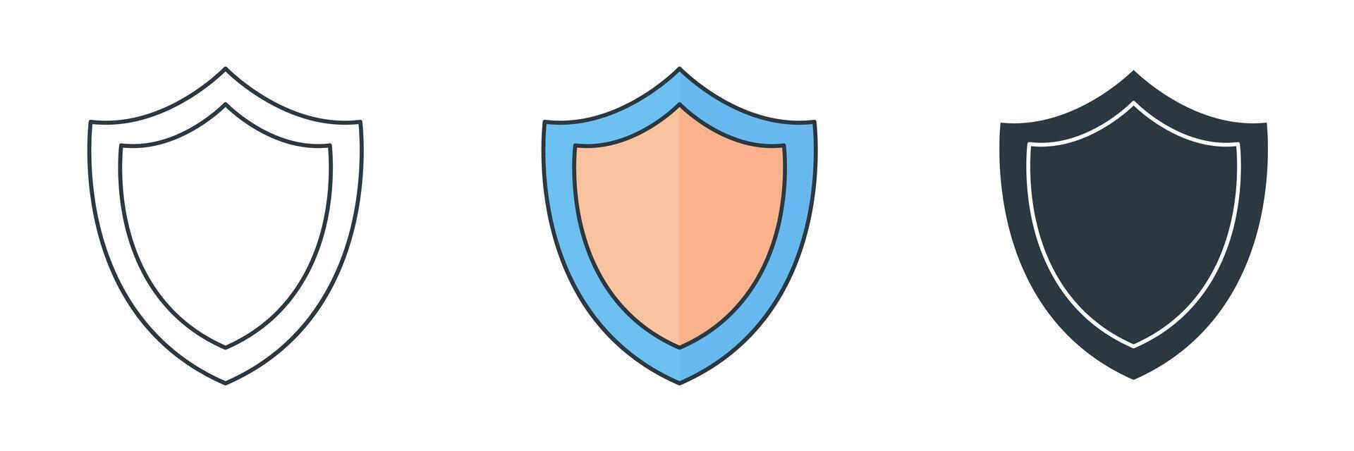 Shield icon symbol illustration isolated on white background vector