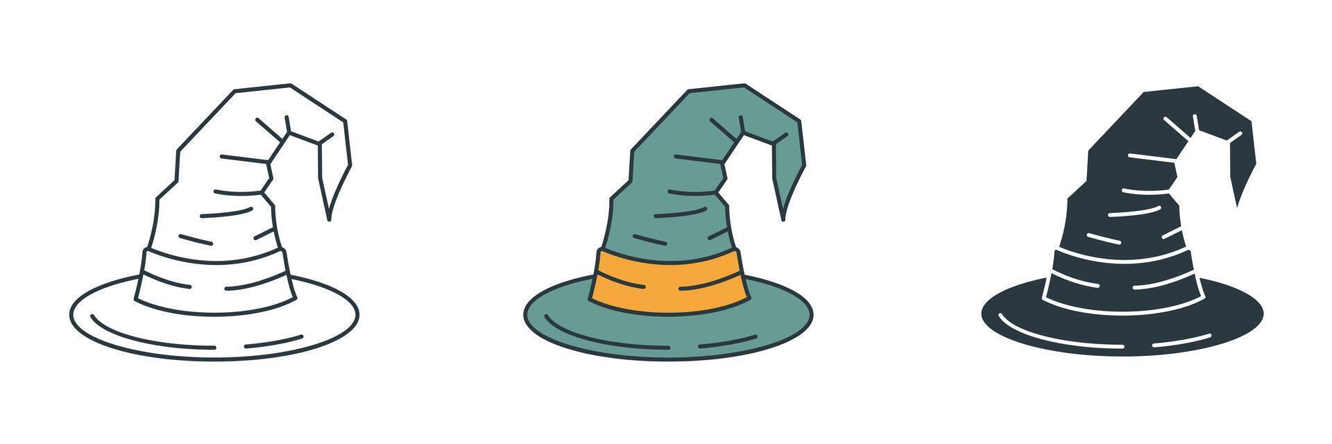 Wizard Hat icon symbol illustration isolated on white background vector