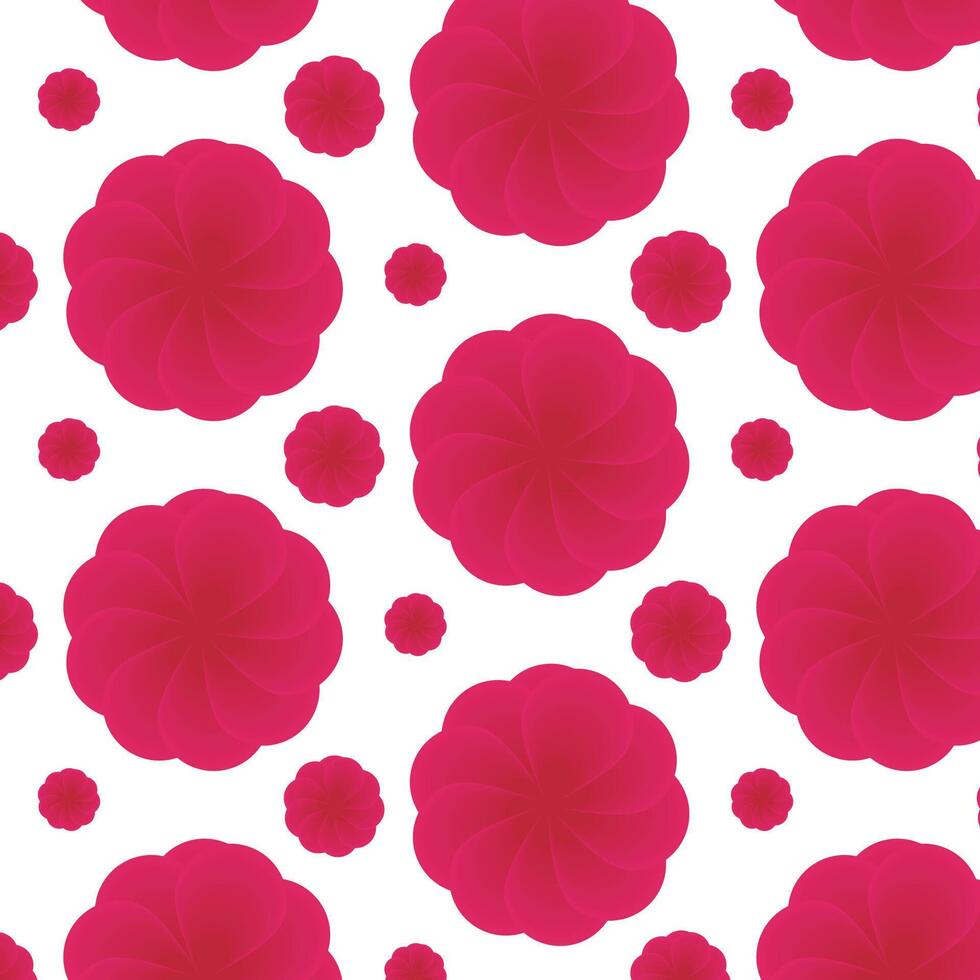 Pattern with pink flower stylish monochrome texture. Graphic pattern for fabric, wallpaper, packaging. Ornate Damask flower ornament. vector
