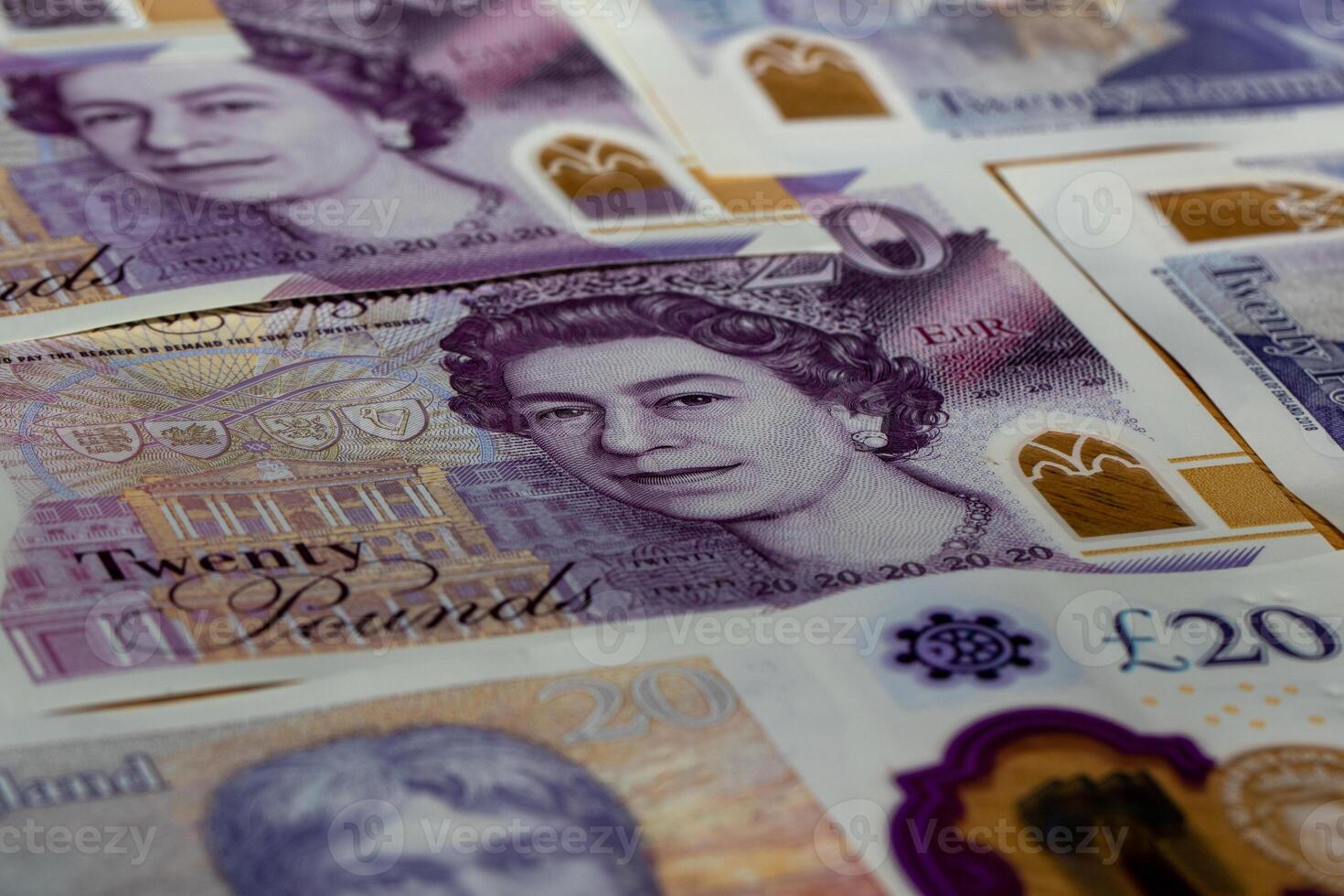 A pile of british pound notes photo