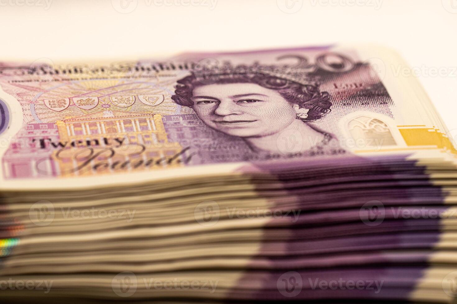 A stack of british pound notes photo