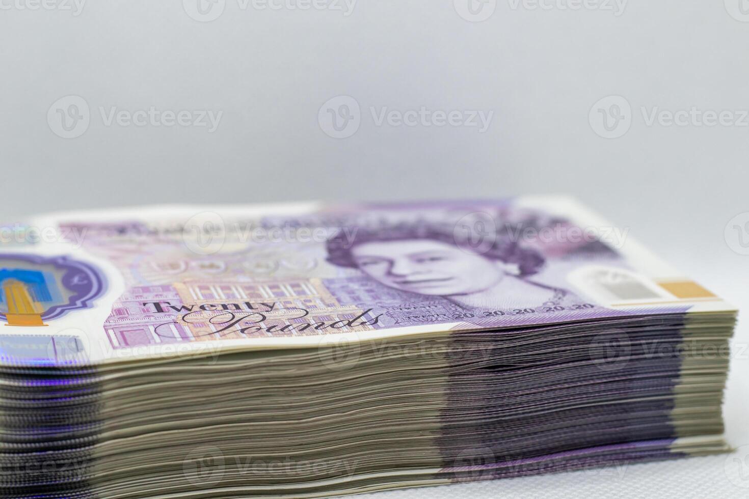 A stack of british pound notes photo