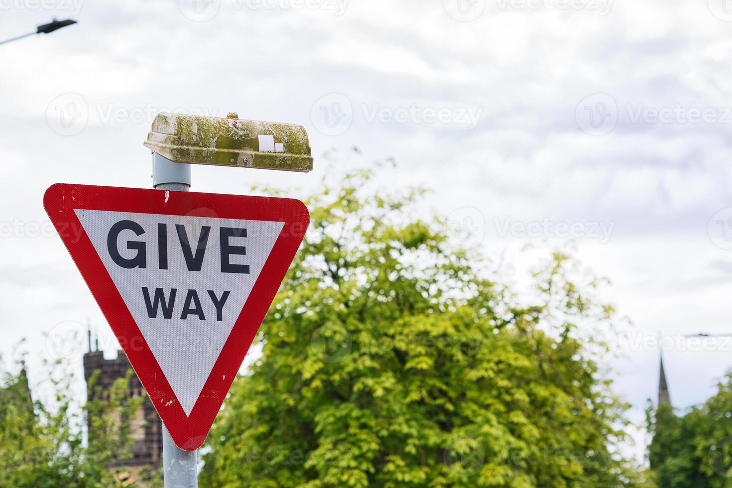 Weathered Give Way Traffic Sign photo
