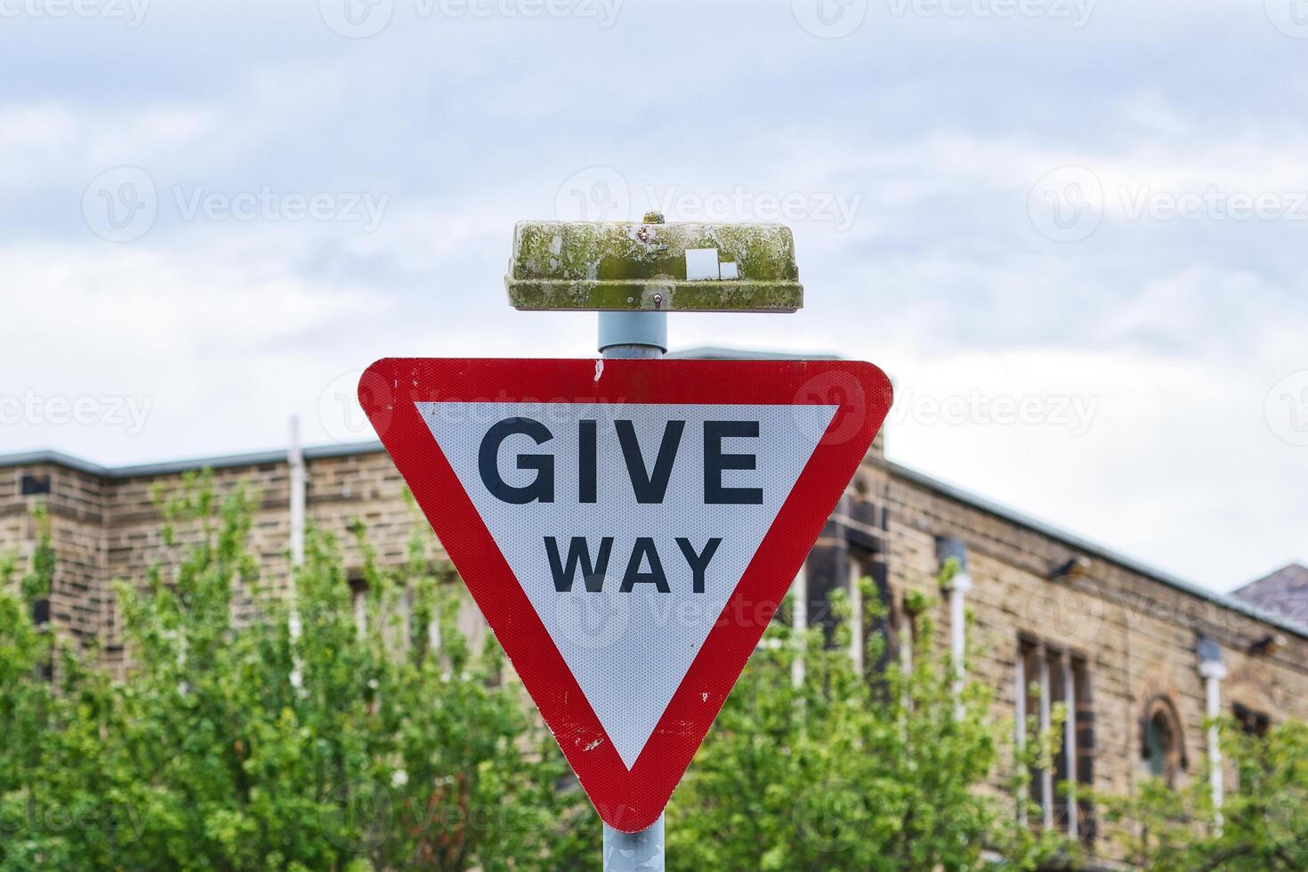 Weathered Give Way Traffic Sign photo