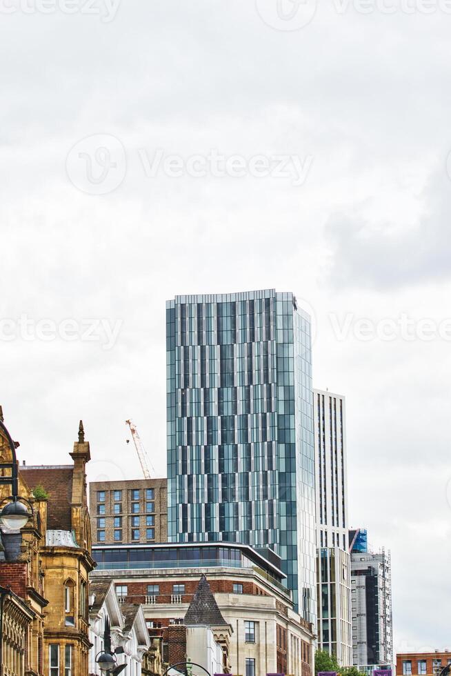 Modern Skyscraper in Urban Landscape in Leeds, UK photo