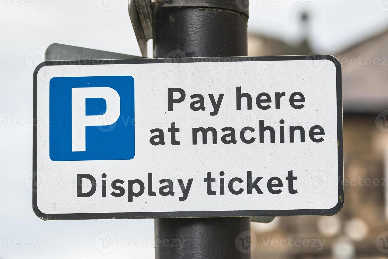 Parking Payment Instructions Sign photo