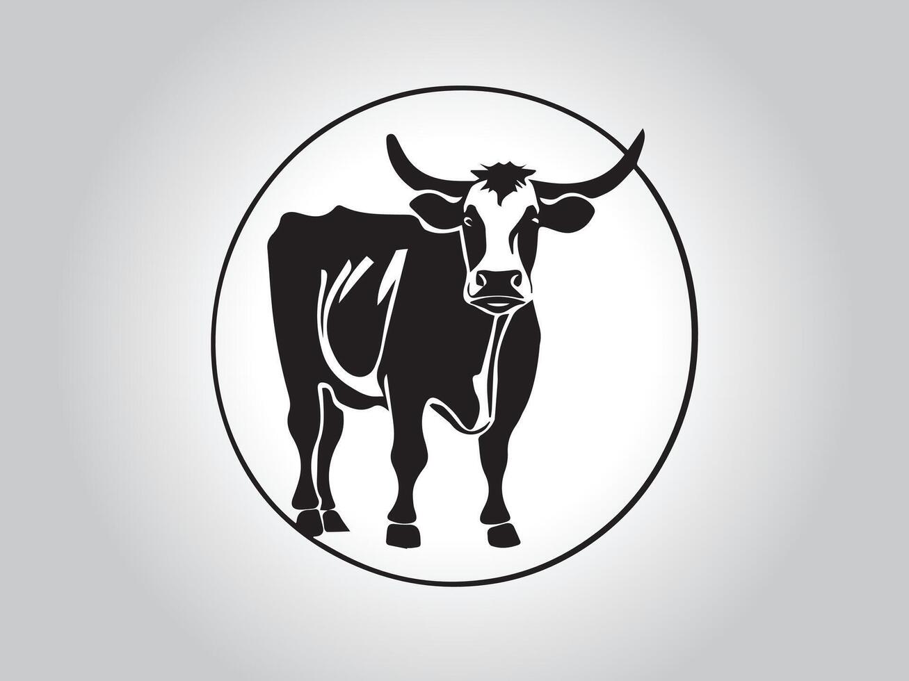 Black animals logo icon on white background generated by ai vector