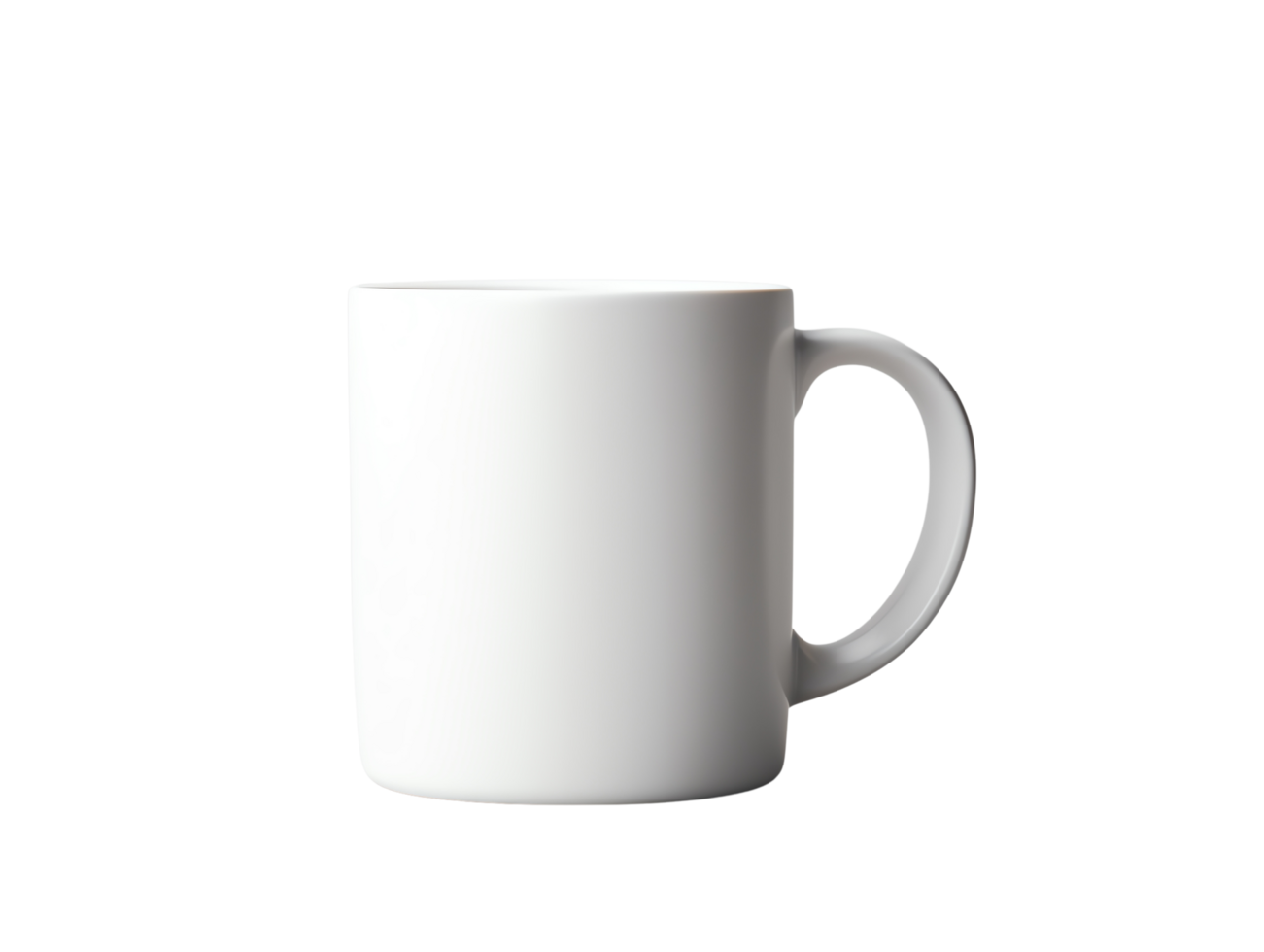 Empty white coffee mug, isolated background png