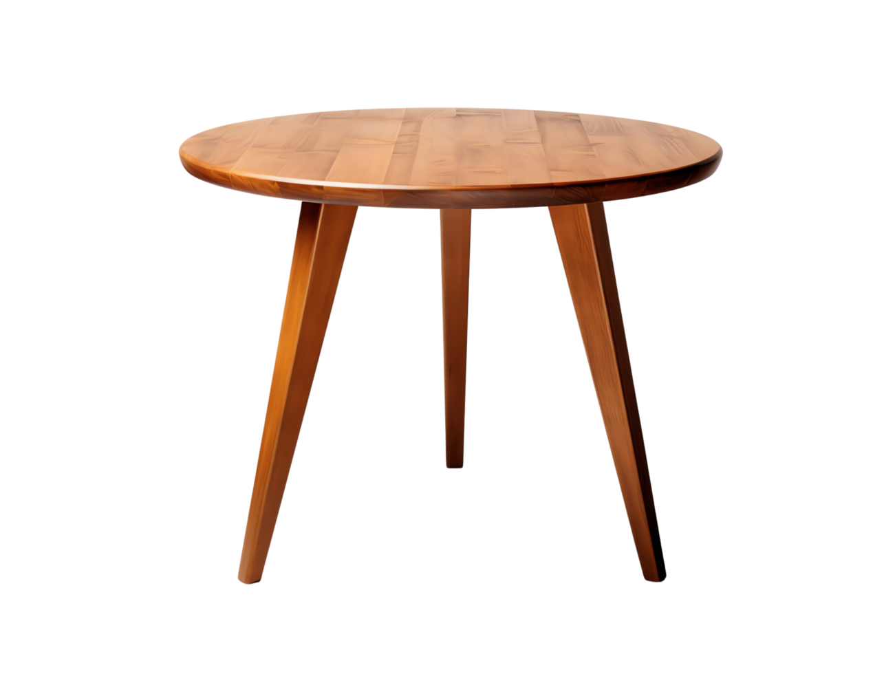Round wooden table in modern design png