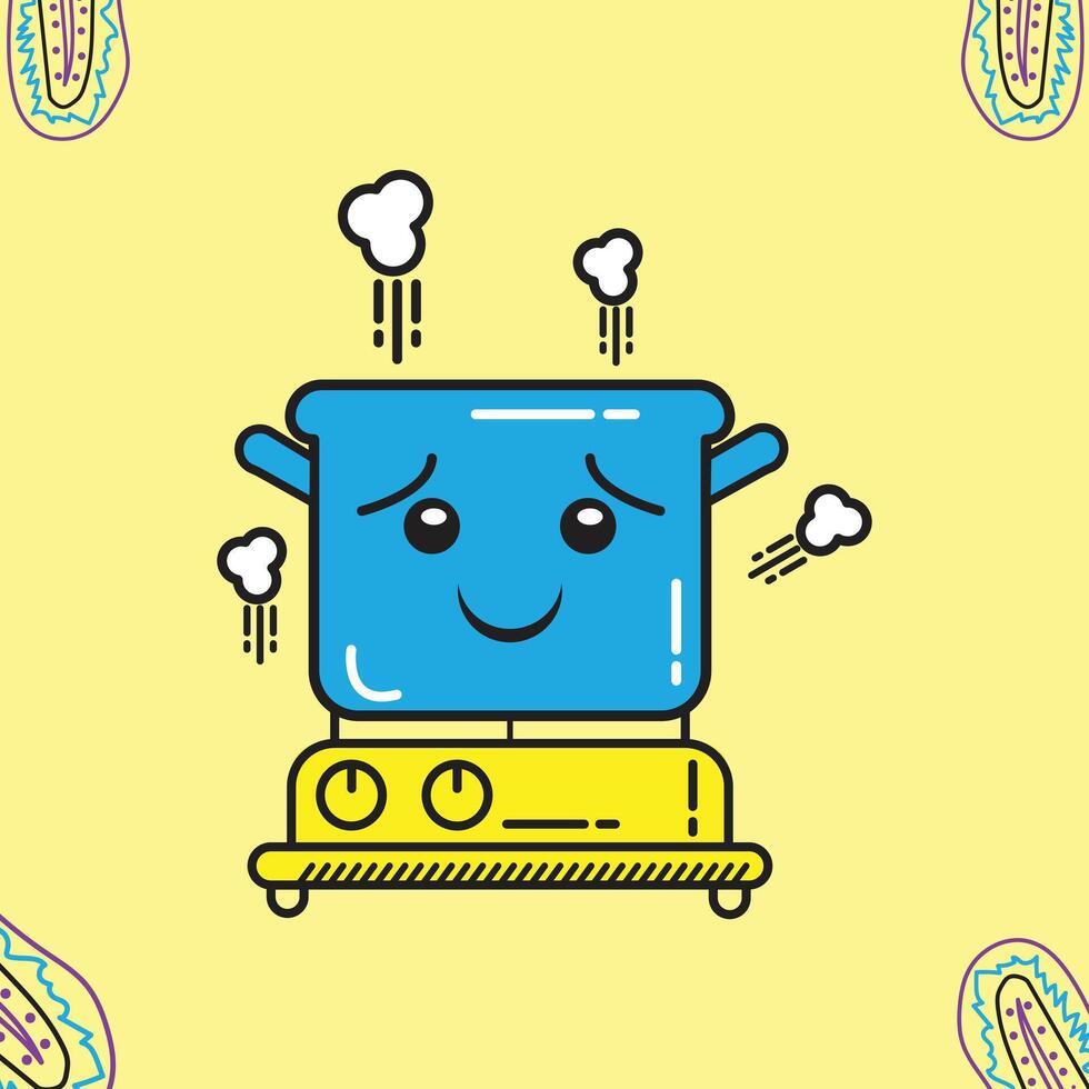 Hot pot cartoon illustration vector