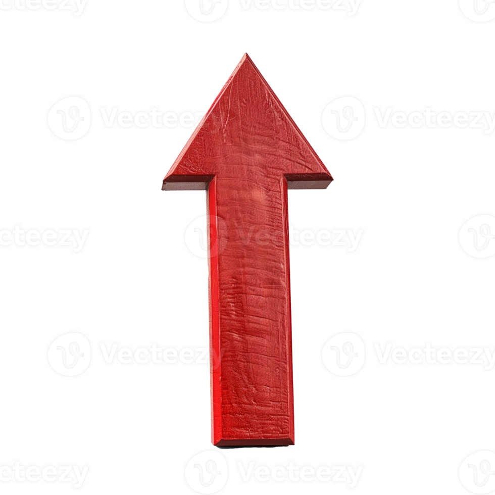 Red arrow heading upward, clean background png