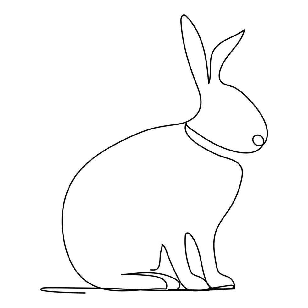 Hopping Elegance A Collection of Rabbit Line Drawings vector