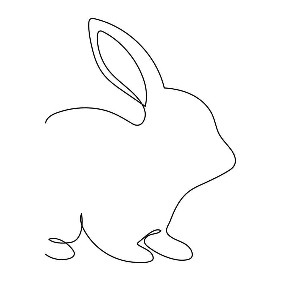 Leaping Lines Expressive Rabbit Illustrations vector