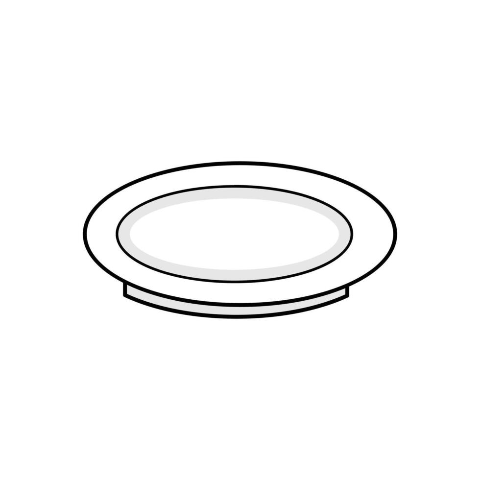 Dish icon. Simple illustration of dish icon. Plate icon on white background. Illustration For Personal and Commercial Use. Clean Look Trendy Icon. Food icon element symbol vector