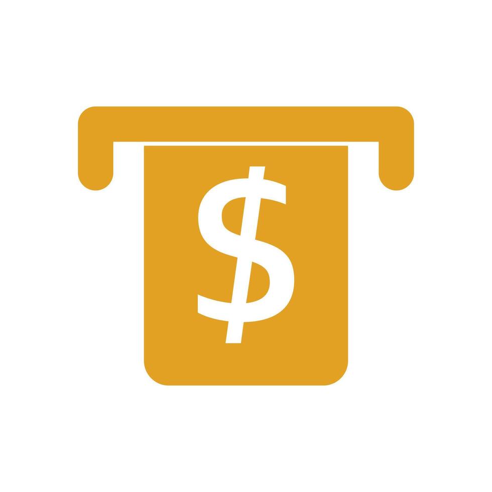 Flat design style modern illustration icon of money check box. Flat illustration of dollars icon for web design. Money icon isolated on white background, a digital money wallet vector