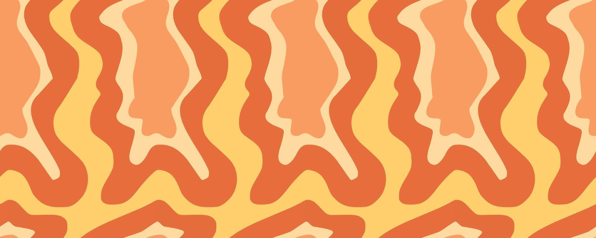 Seamless pattern with abstract silhouette organic Wavy shapes. flat background in minimalist boho style. Wavy liquid distorted shapes Template for Wrapping Paper, Textile and Fabric Print vector