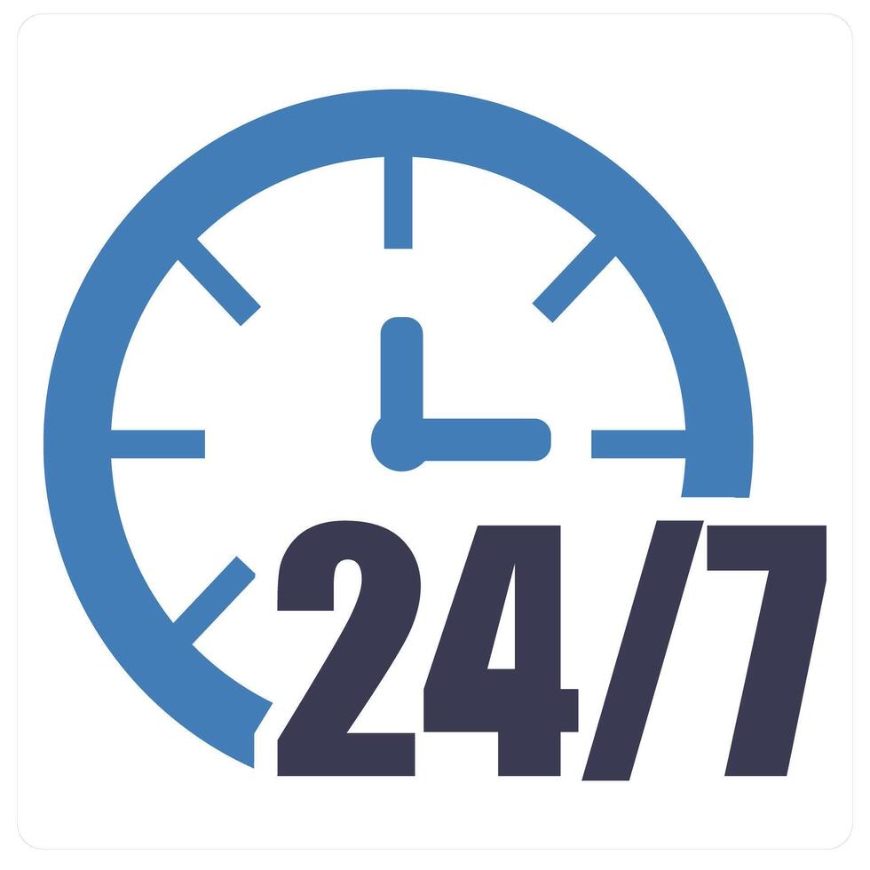 24 Hour andhour icon concept vector